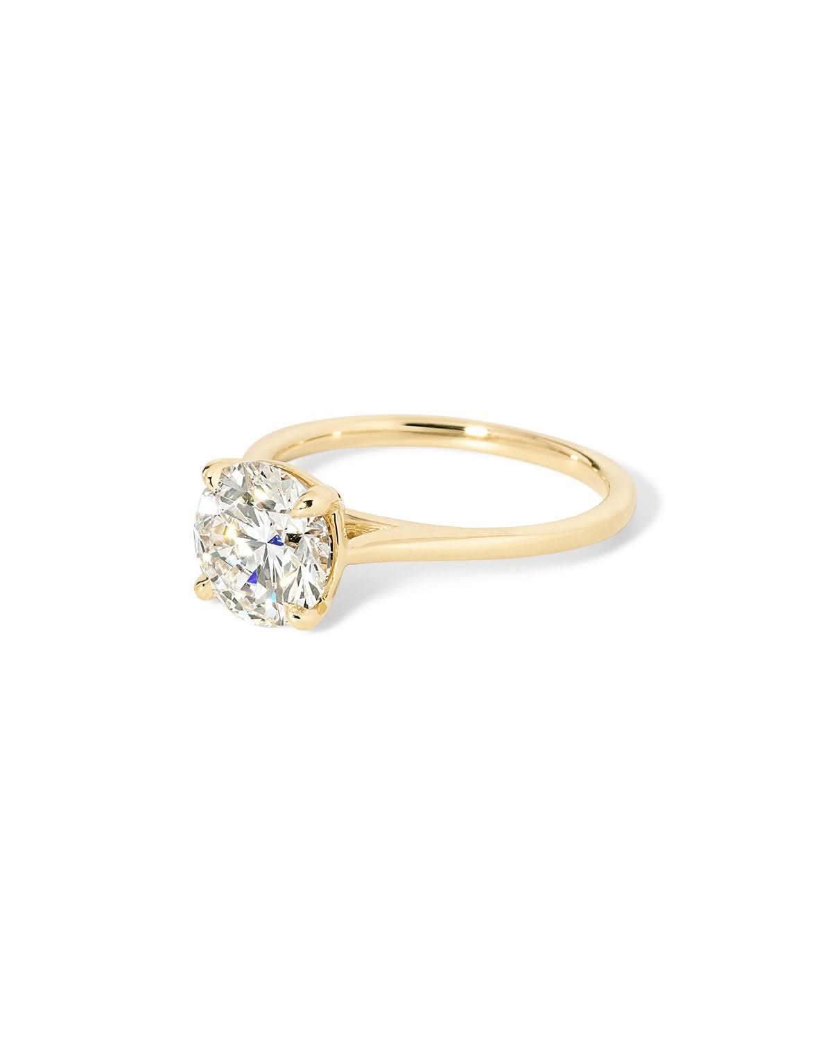 Leah Round Cathedral High Polish - PBD Engagement Rings