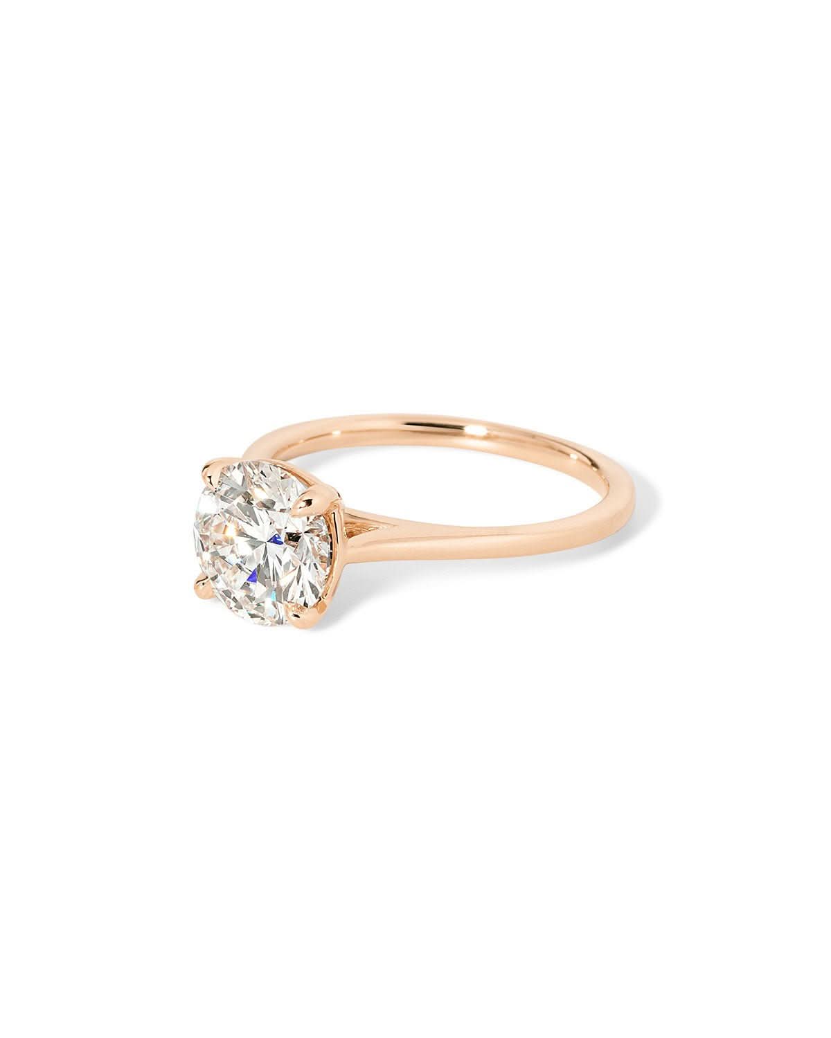 Leah Round Cathedral High Polish - PBD Engagement Rings