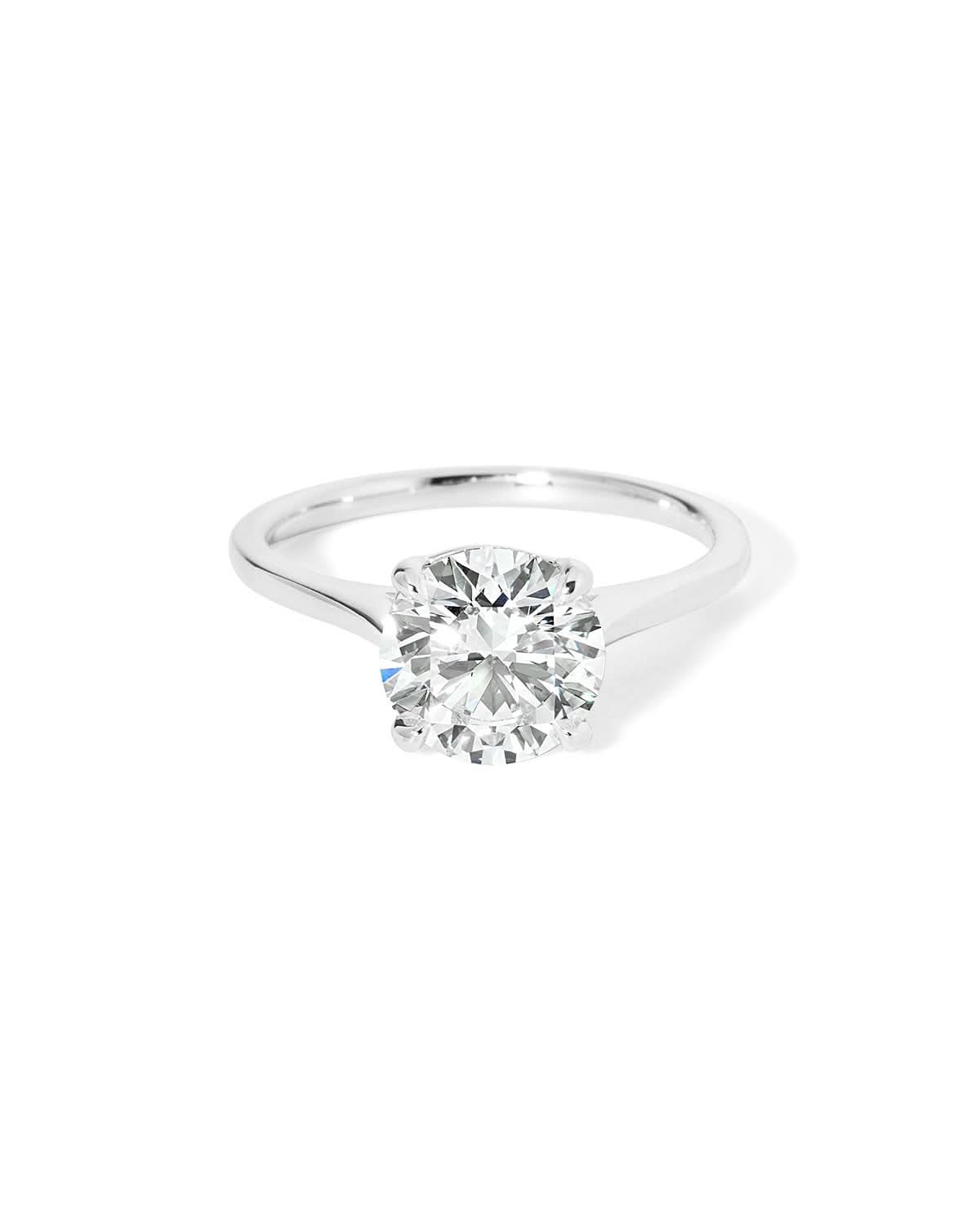 Leah Round Cathedral High Polish - PBD Engagement Rings