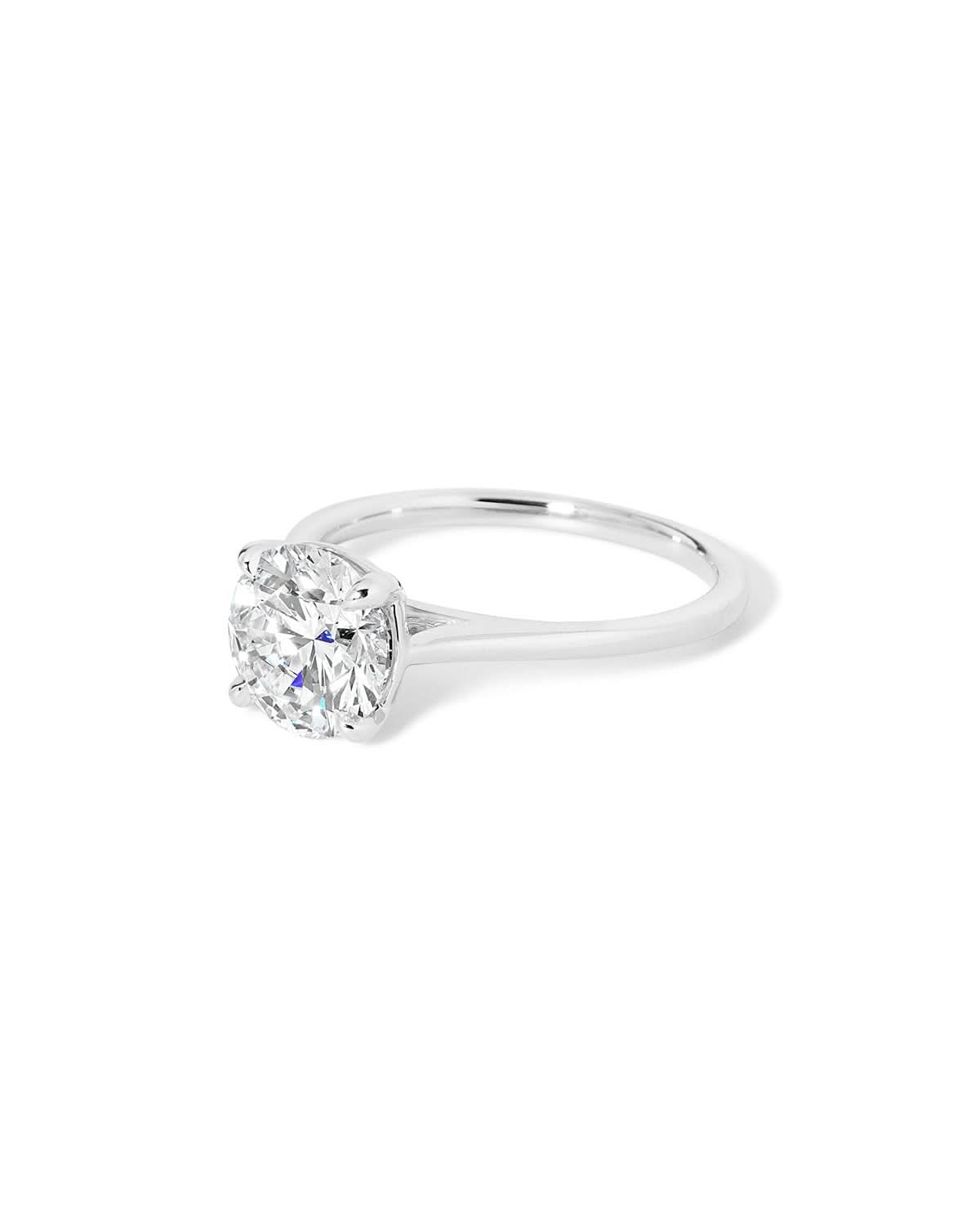 Leah Round Cathedral High Polish - PBD Engagement Rings