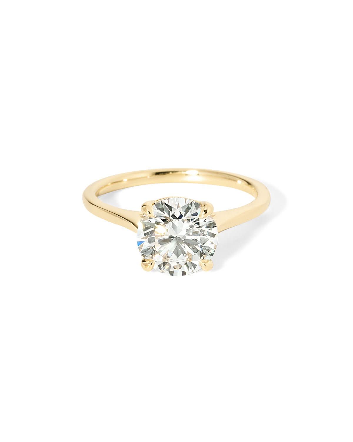 Leah Round Cathedral High Polish - PBD Engagement Rings