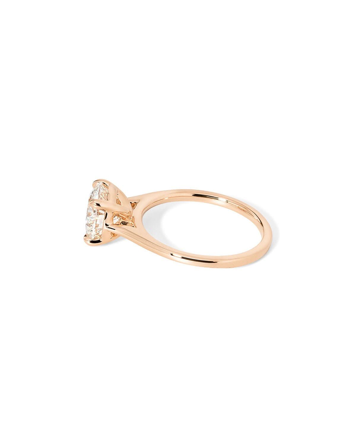 Leah Round Cathedral High Polish - PBD Engagement Rings