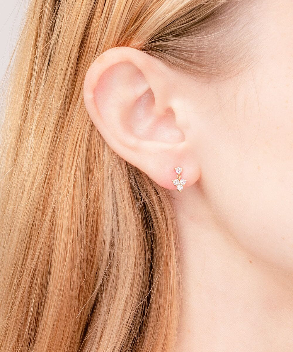 Lindsey Dangle Studs Earrings Princess Bride Diamonds 