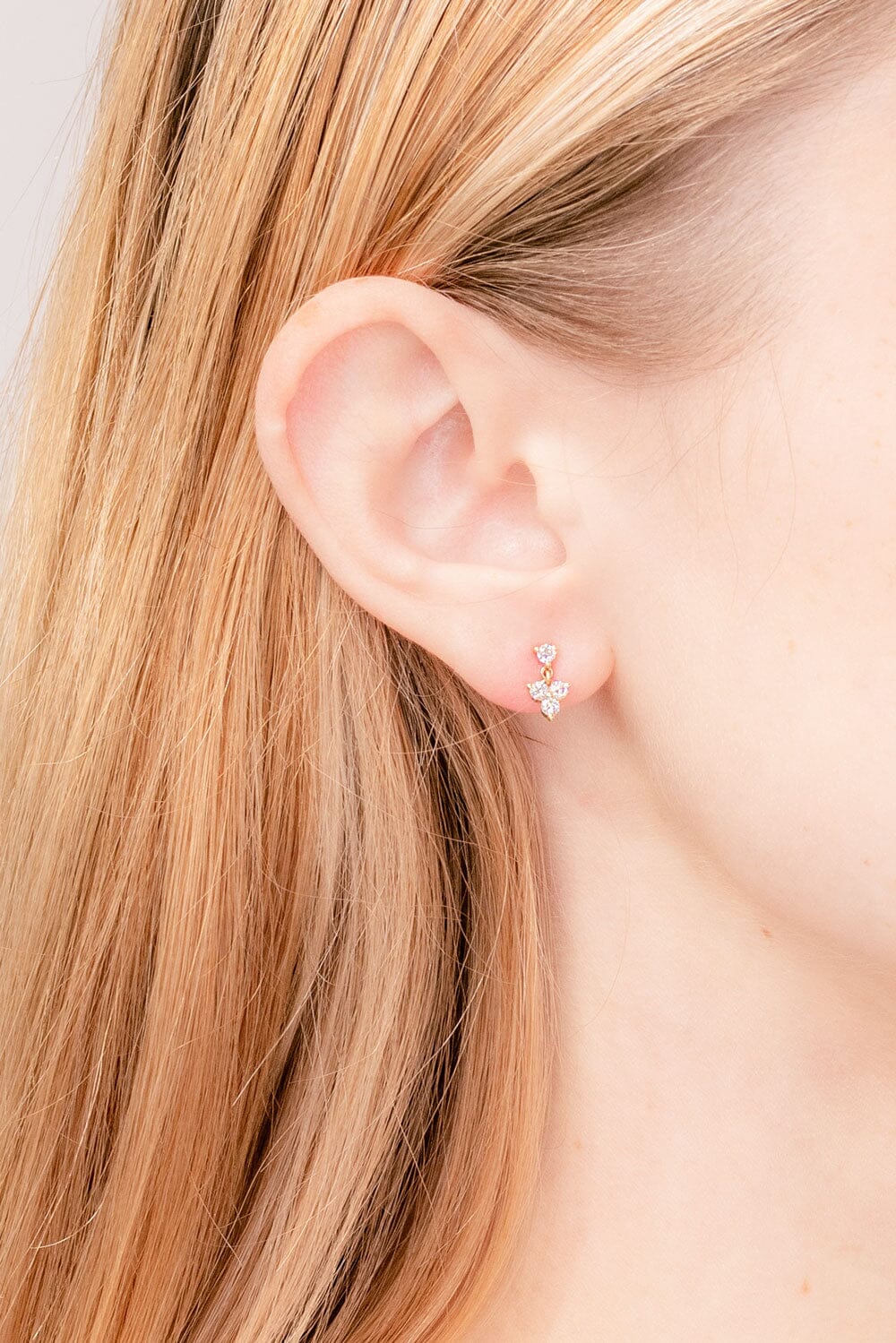 Lindsey Dangle Studs Earrings Princess Bride Diamonds 