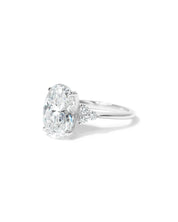 Lindsey Oval with Petal Prongs & Diamond Bridge - PBD Engagement Rings
