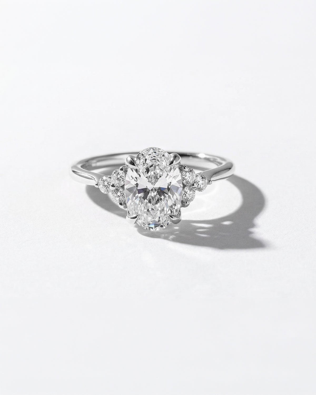 Lindsey Oval with Petal Prongs & Diamond Bridge - PBD Engagement Rings
