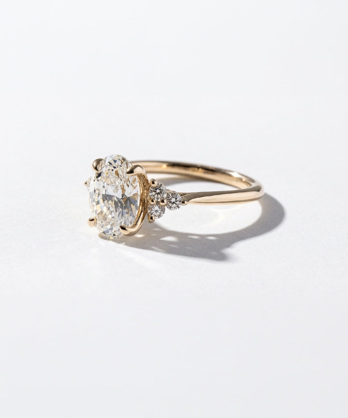 Lindsey Oval with Petal Prongs & Diamond Bridge - PBD Engagement Rings