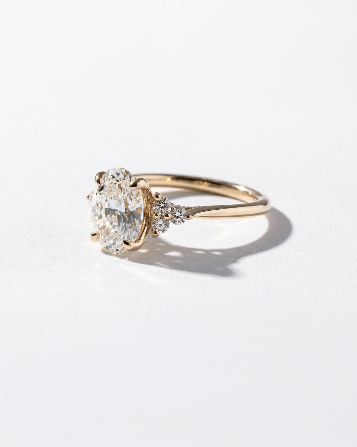 Lindsey Oval with Petal Prongs & Diamond Bridge - PBD Engagement Rings