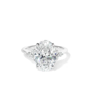 Lindsey Oval with Petal Prongs & Diamond Bridge - PBD Engagement Rings