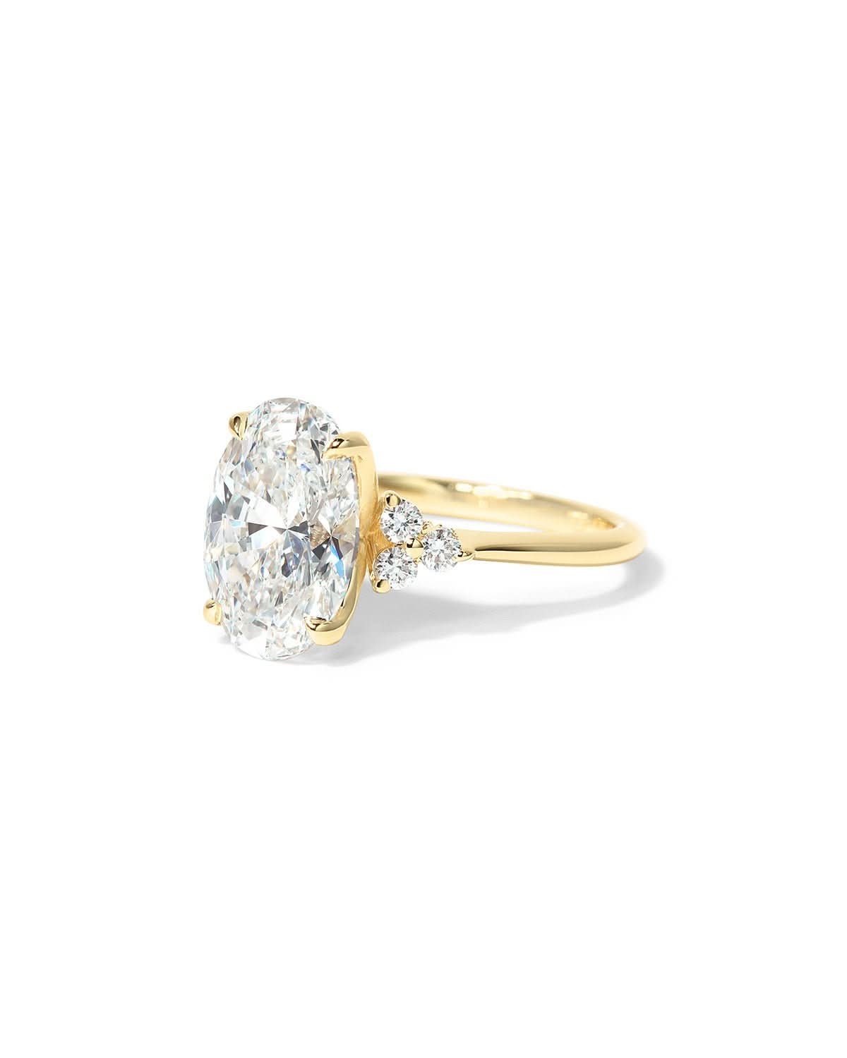 Lindsey Oval with Petal Prongs & Diamond Bridge - PBD Engagement Rings