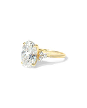 Lindsey Oval with Petal Prongs & Diamond Bridge - PBD Engagement Rings