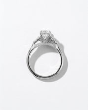Lindsey Oval with Petal Prongs & Diamond Bridge - PBD Engagement Rings