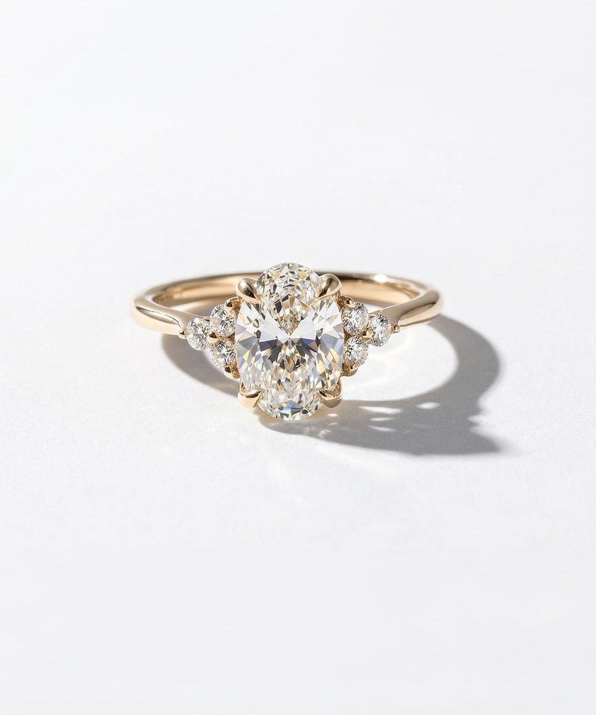 Lindsey Oval with Petal Prongs & Diamond Bridge - PBD Engagement Rings