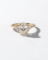 Lindsey Oval with Petal Prongs & Diamond Bridge
