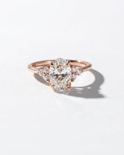 Lindsey Oval with Petal Prongs & Diamond Bridge - PBD Engagement Rings