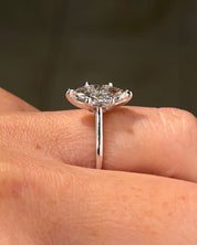 2.04ct F-VS1 Marquise Lab Diamond Leah Cathedral