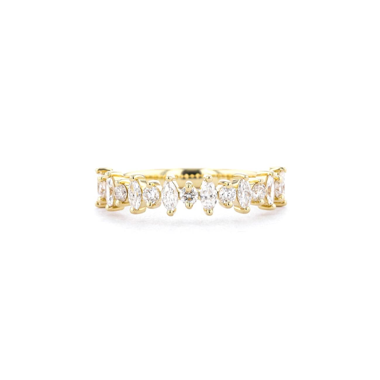 Marquise & Round Floating Lab Diamond Band - PBD Rings