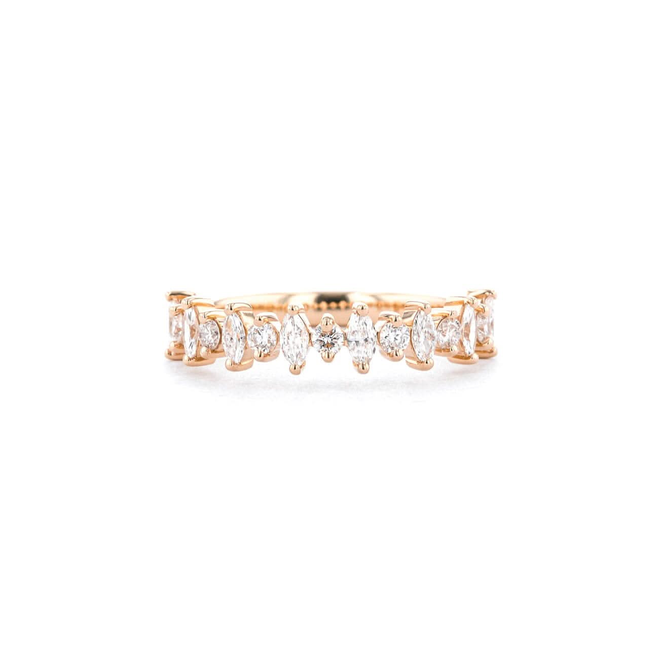 Marquise & Round Floating Lab Diamond Band - PBD Rings