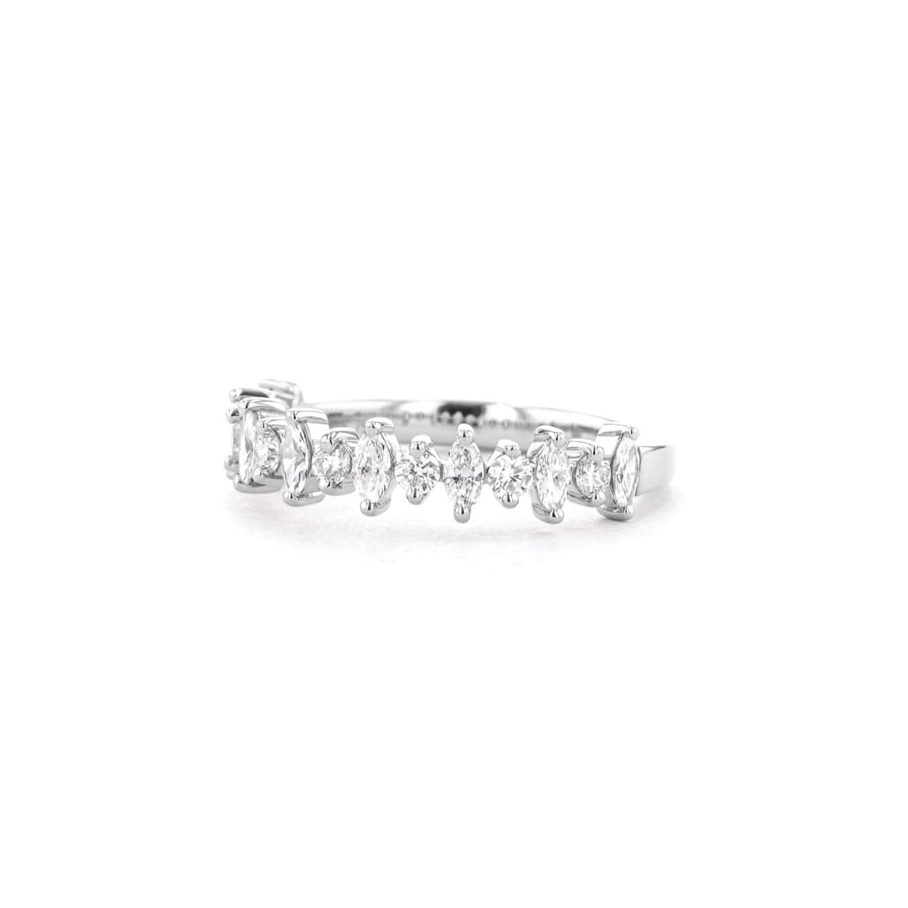 Marquise & Round Floating Lab Diamond Band - PBD Rings