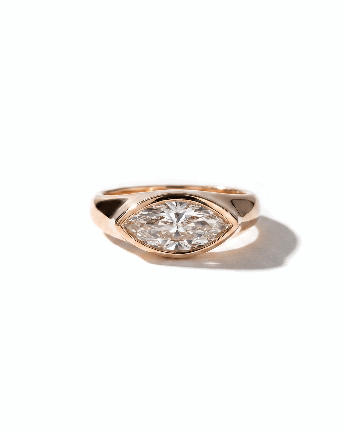 East West Marquise Signet Ring