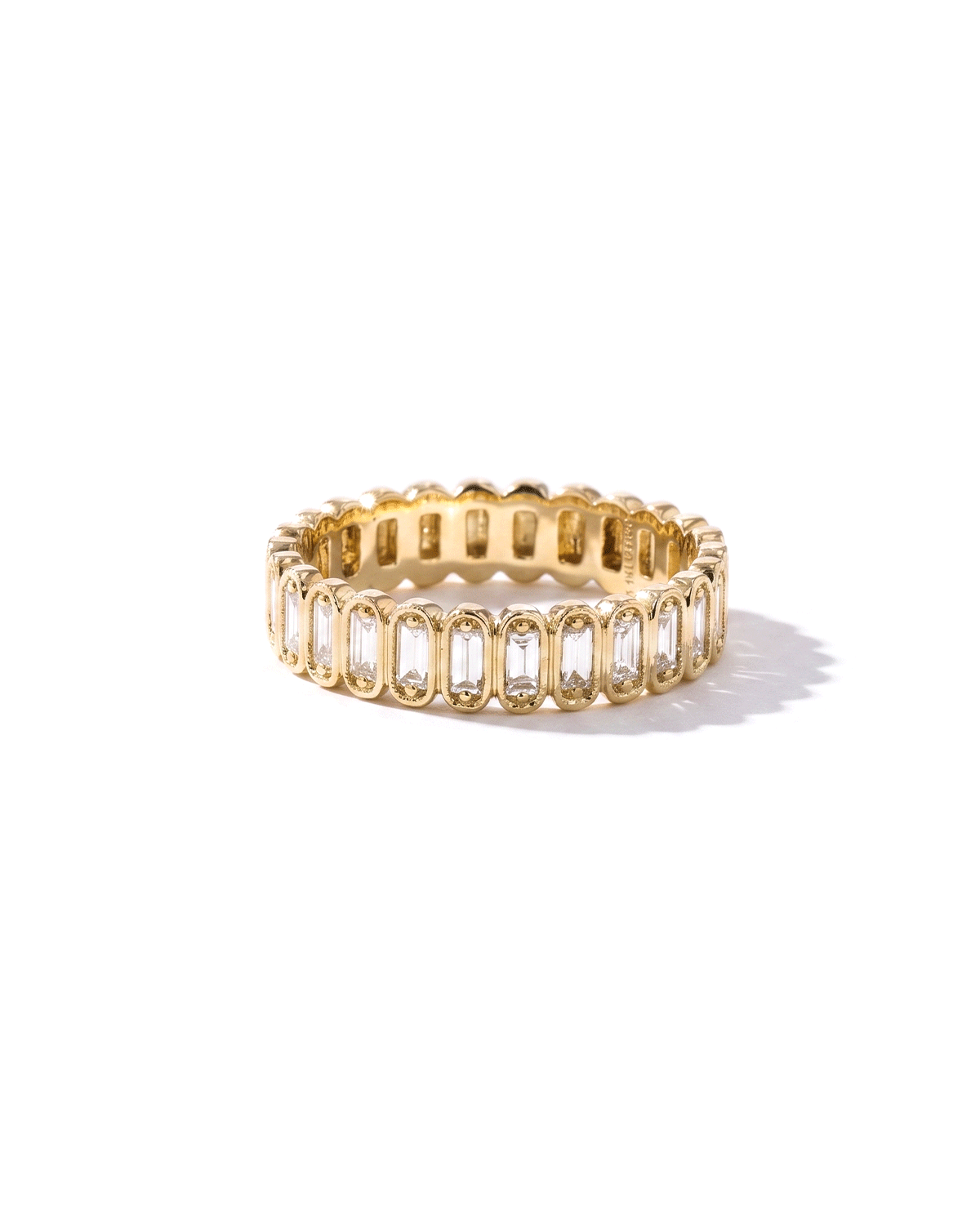 Mini Baguette Bezel Diamond Ring