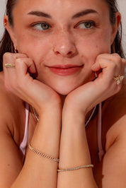 Mini Cuban Pavé Bracelet 14k Yellow Gold - PBD Bracelets