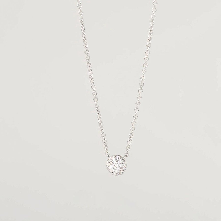 Amazon.com: Dainty 14k White Gold Diamond Initial Letter A Pendant Necklace,  16