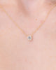 Mini Diamond Halo Necklace Yellow Gold Necklaces Princess Bride Diamonds 