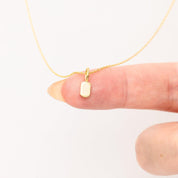 Mini Dog Tag Yellow Gold Necklaces Princess Bride Diamonds 