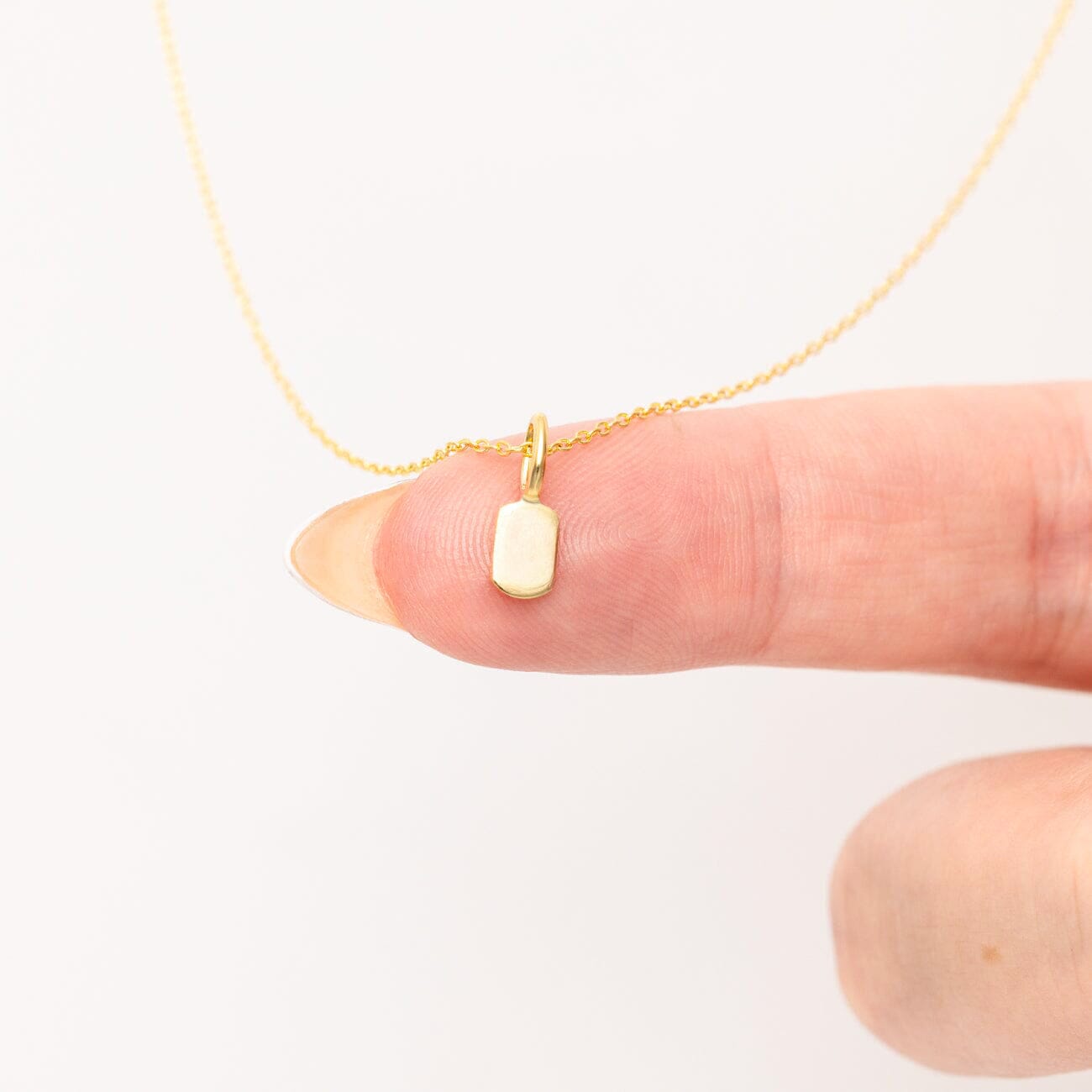 Mini Dog Tag Yellow Gold Necklaces Princess Bride Diamonds 