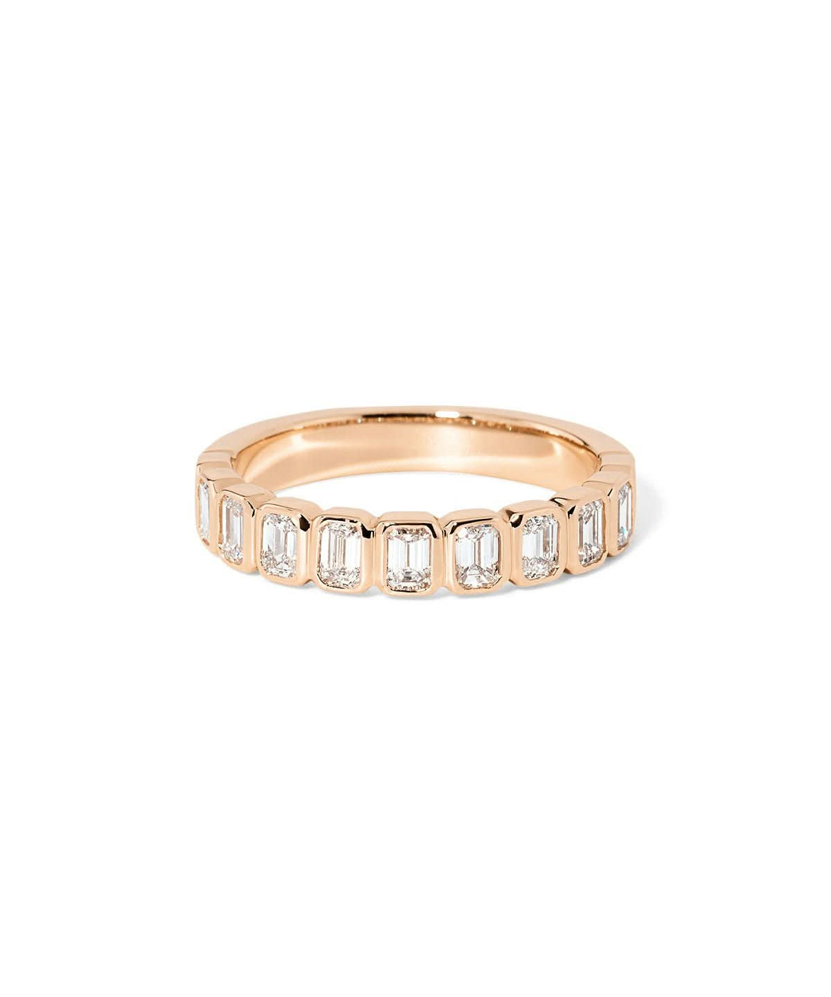 Mini Emerald Bezel Diamond Ring - PBD Rings