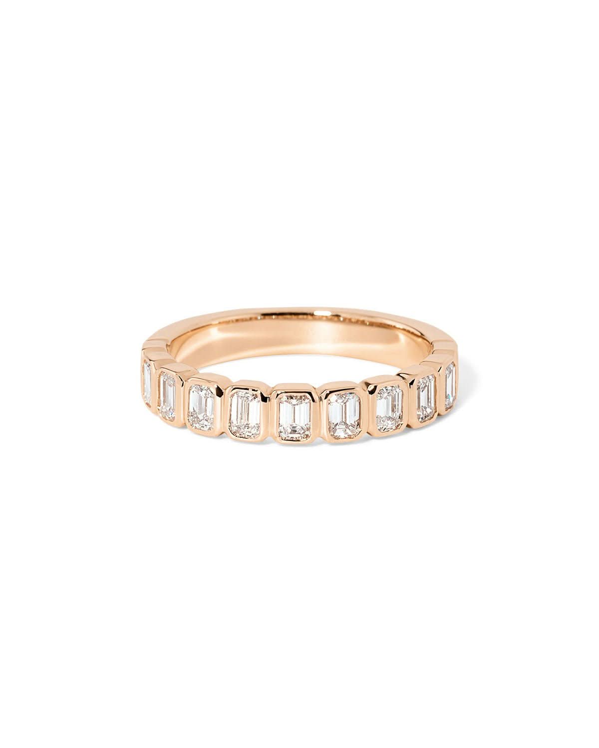 Mini Emerald Bezel Diamond Ring - PBD Rings