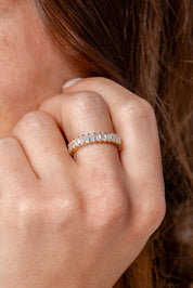 Mini Emerald Lab Diamond Band Rings Princess Bride Diamonds 
