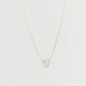 Mini Pavé Heart Necklace White Gold Necklaces Princess Bride Diamonds 