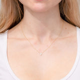 Mini Pavé Heart Necklace Yellow Gold Necklaces Princess Bride Diamonds 