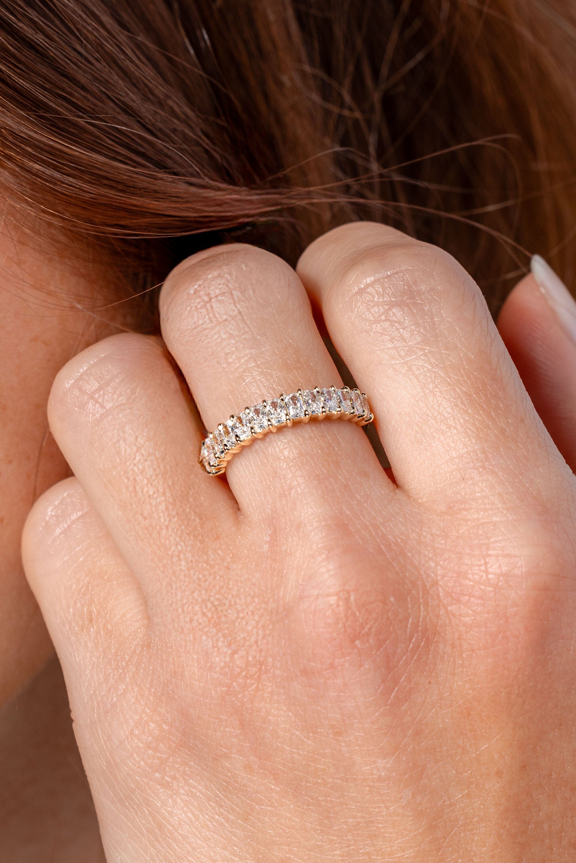 Mini Radiant Lab Diamond Band Rings Princess Bride Diamonds 