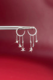 Moon & Star Diamond Drip Earrings - PBD Earrings