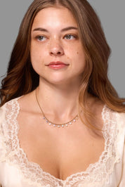 Moonstone and Diamond Drip Necklace - PBD Necklaces