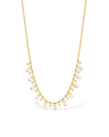 Moonstone and Diamond Drip Necklace