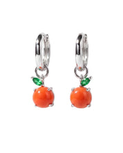 Nami Orange Earrings | Interchangeable Charms | 14K White Gold - PBD Earrings