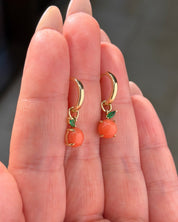 Nami Orange Earrings | Interchangeable Charms | 14K Yellow Gold - PBD Earrings