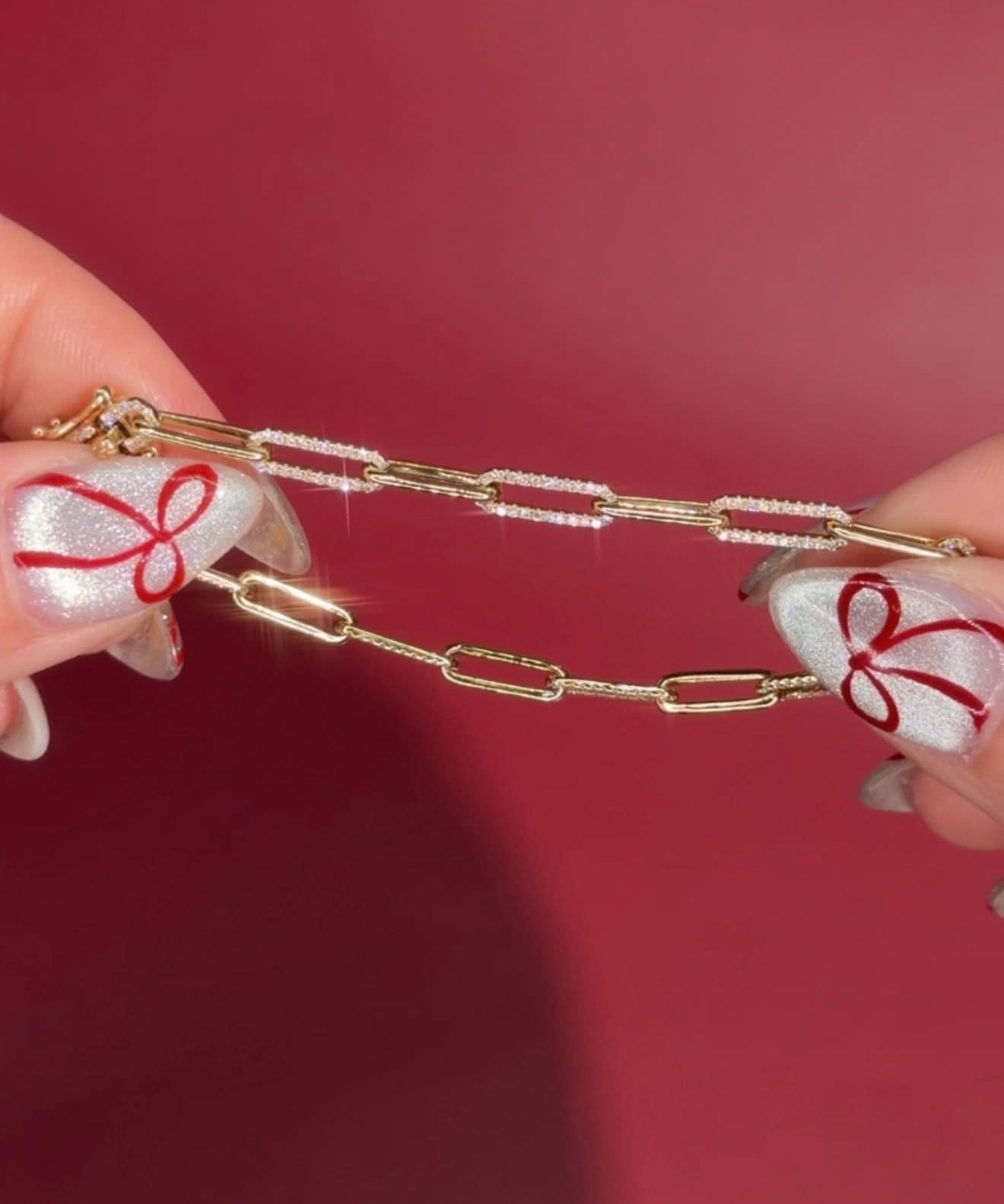 Natural Diamond Paperclip Bracelet - PBD Bracelets