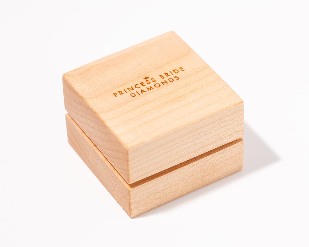 Natural Wood Box Ring Box Princess Bride Diamonds 