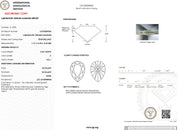 &nbsp;2.00ct D-VVS1 Pear Lab Diamond Kayla. The Kayla is a traditional style body engagement ring with a hidden halo that goes between the prongs, she showcases a classic comfort-fit band, subtly complemented by pave diamonds set on the band.