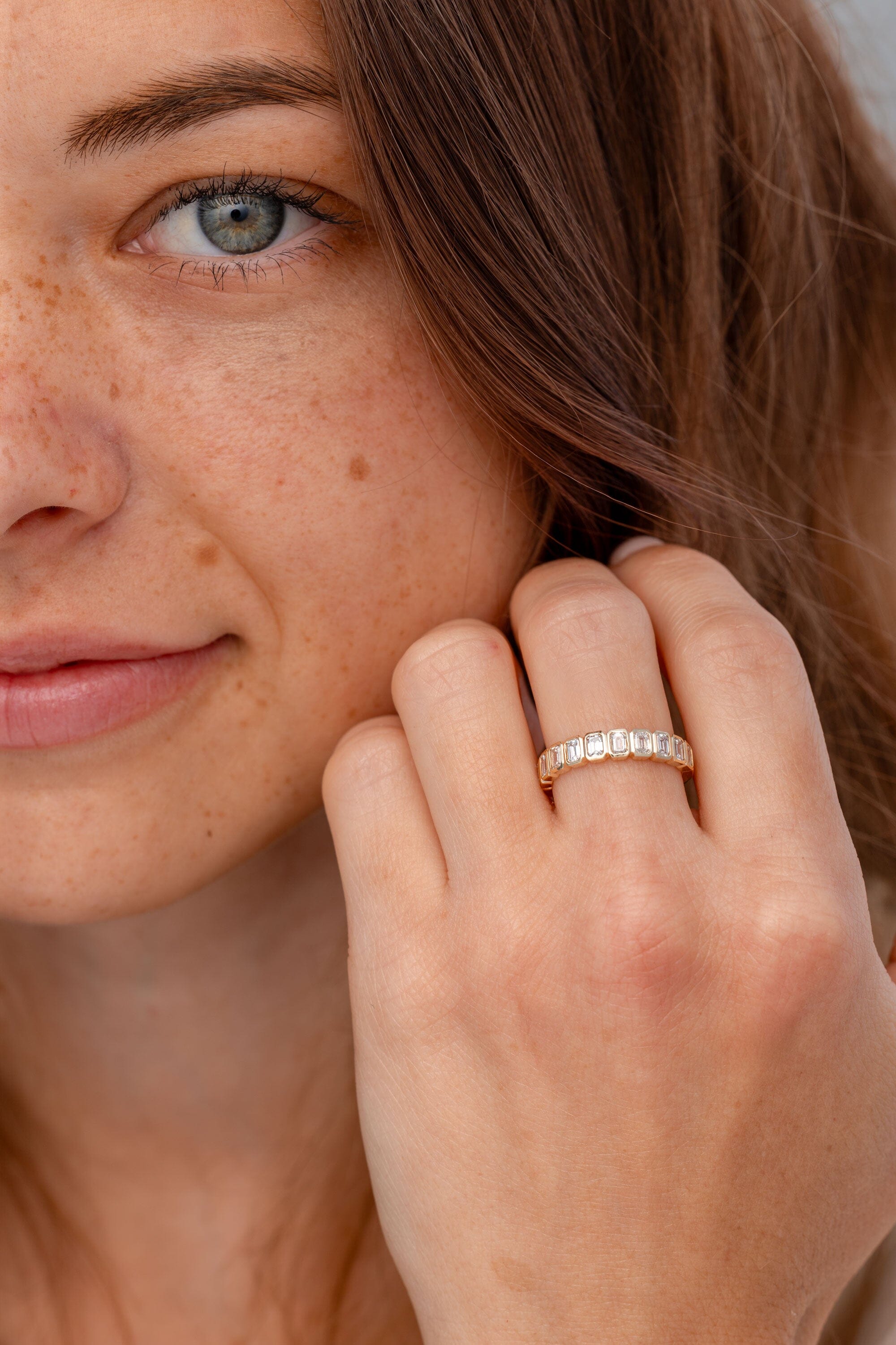 North South Emerald Bezel Ring Rings Princess Bride Diamonds 