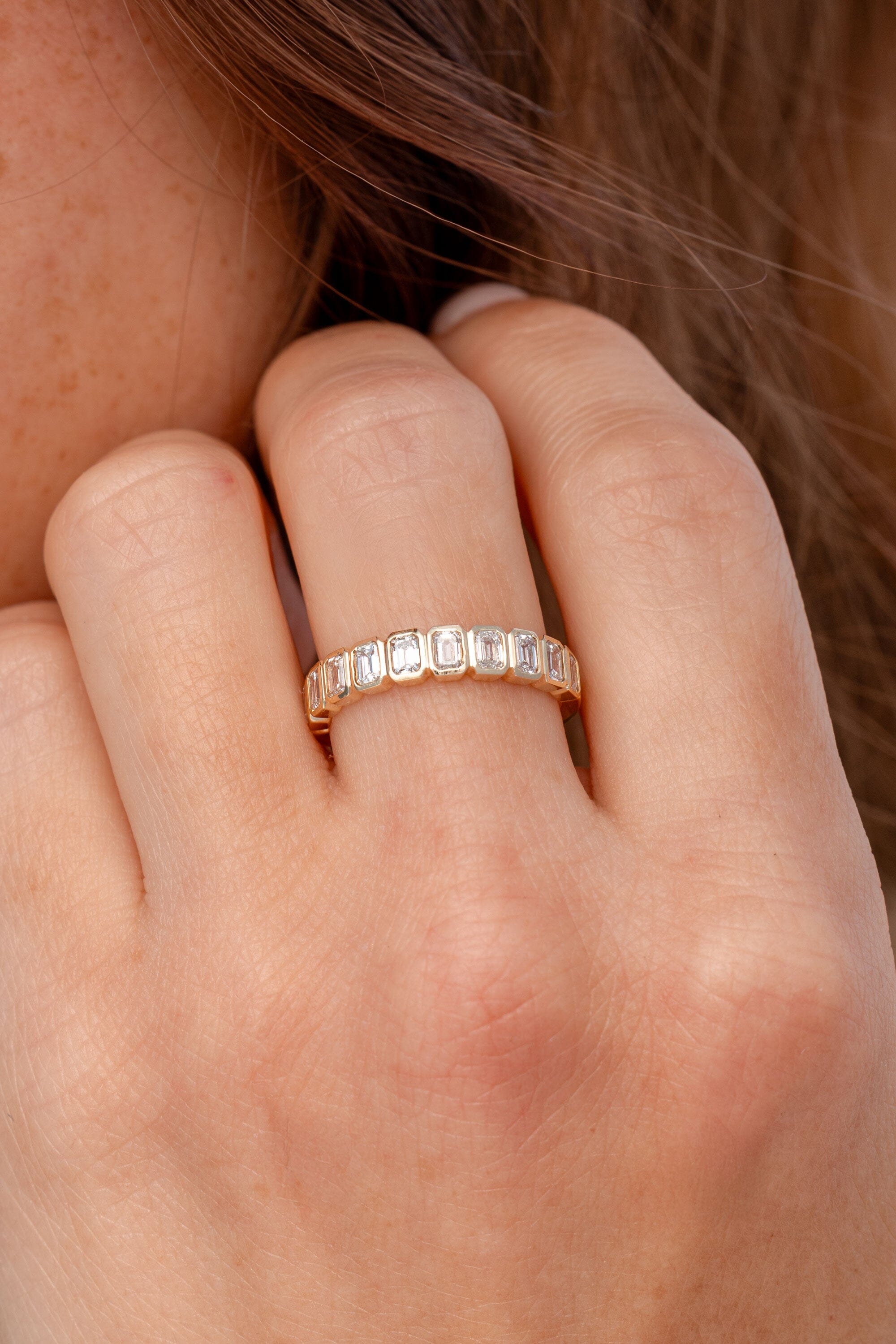 North South Emerald Bezel Ring Rings Princess Bride Diamonds 