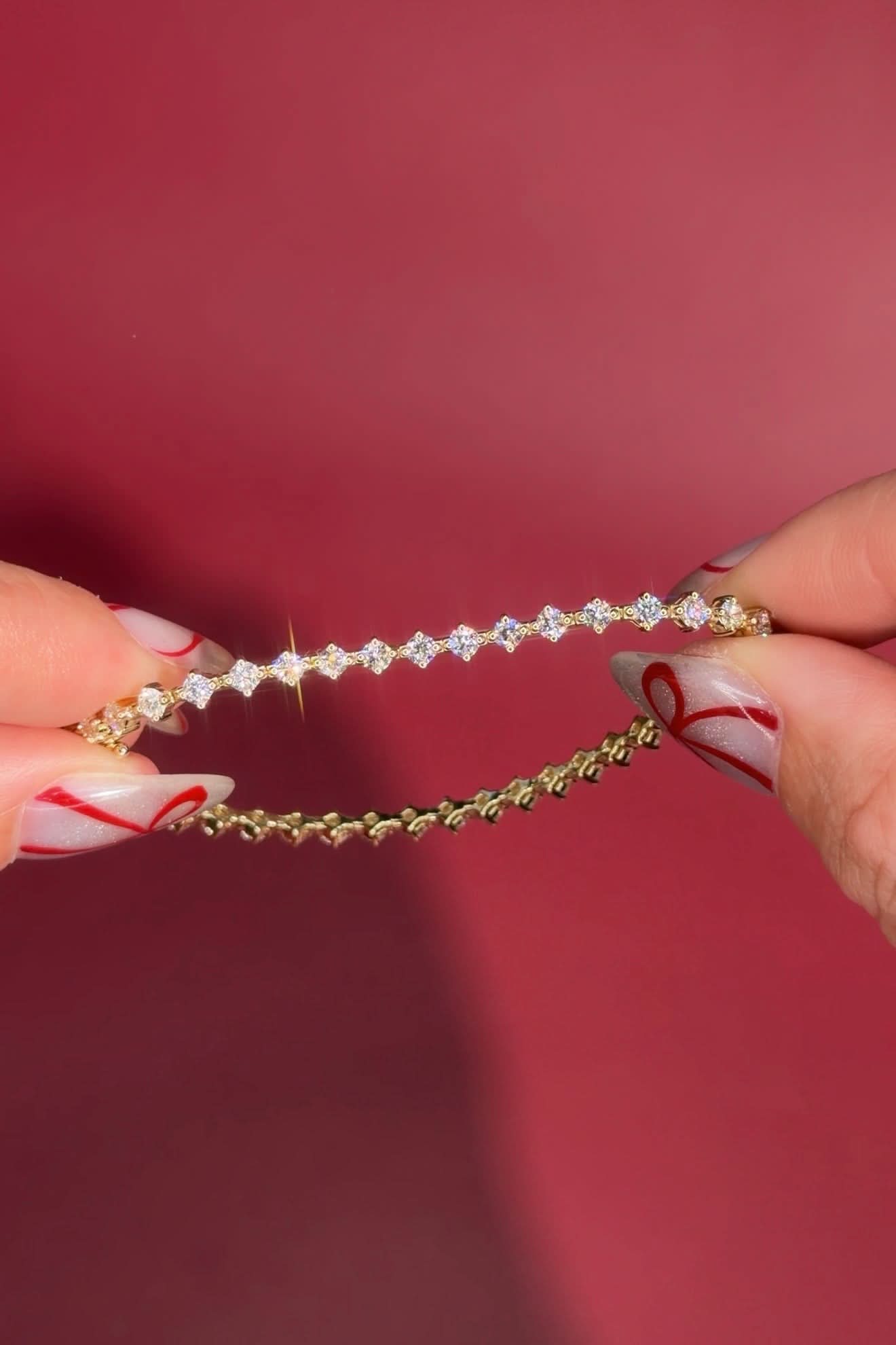 North Star Tennis Bracelet Yellow Gold - PBD Bracelets