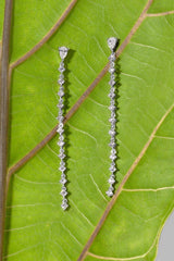 North Star Waterfall Earrings White Gold