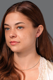 North Star Waterfall Earrings White Gold - PBD Earrings