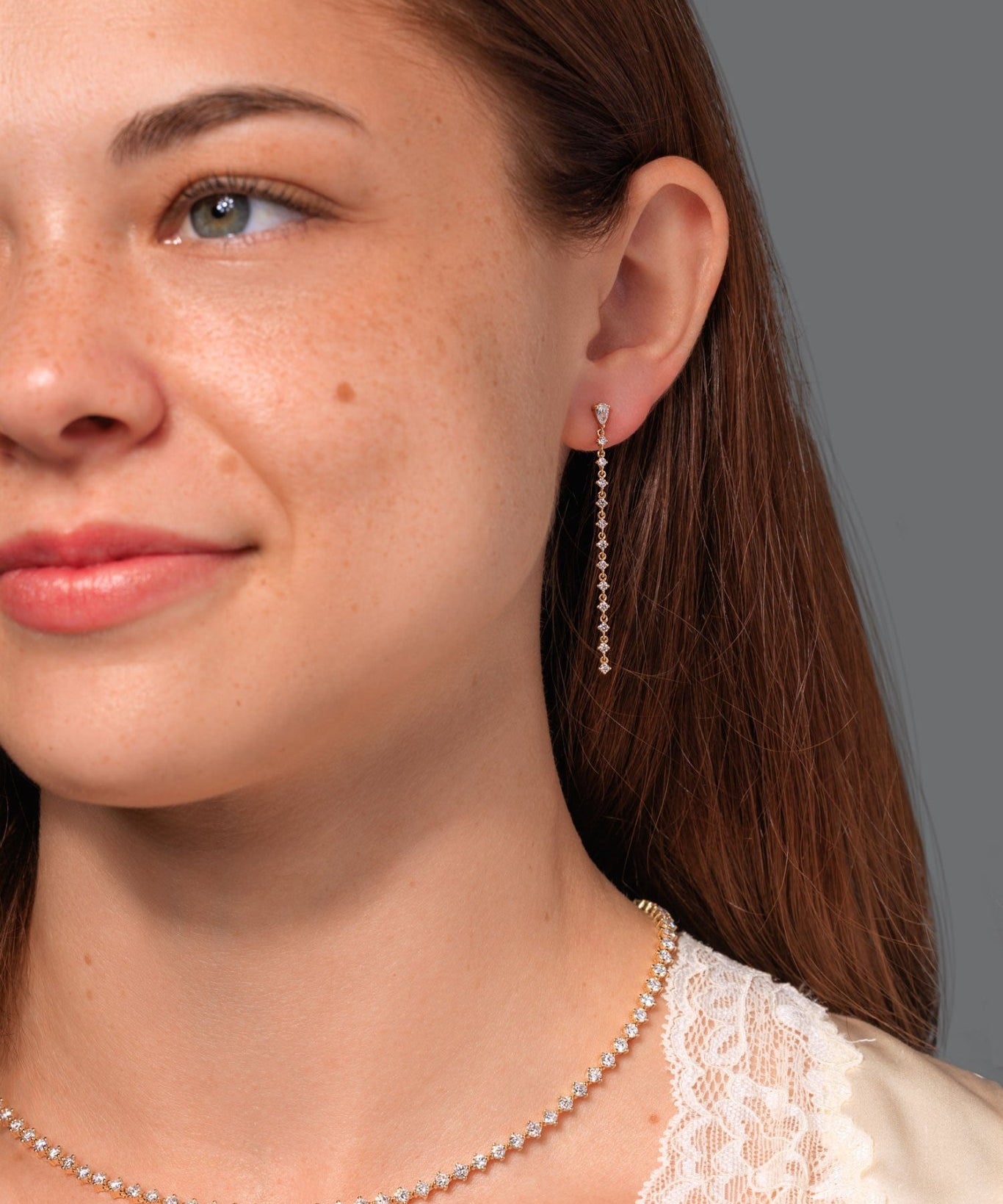North Star Waterfall Earrings Yellow Gold - PBD Earrings